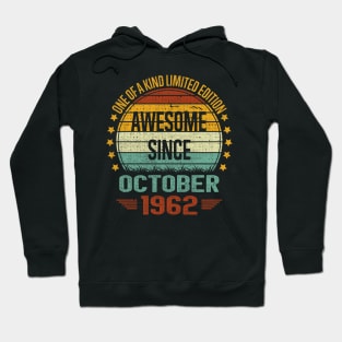 60 Year Old Awesome Since October 1962 Gift 60th Birthday Hoodie